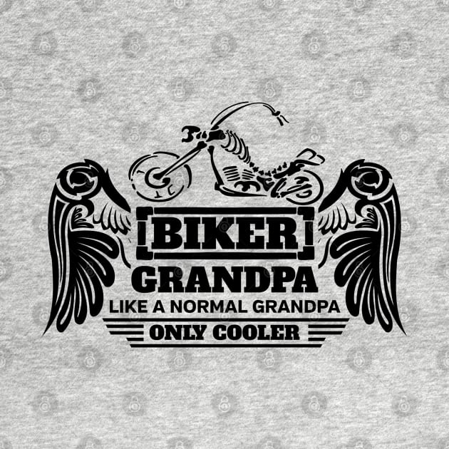 Biker Grandpa Normal Only Cooler Black Skeleton Bike by EPDROCKS